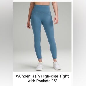Lululemon Wunder Train High Rise Tight with Pockets